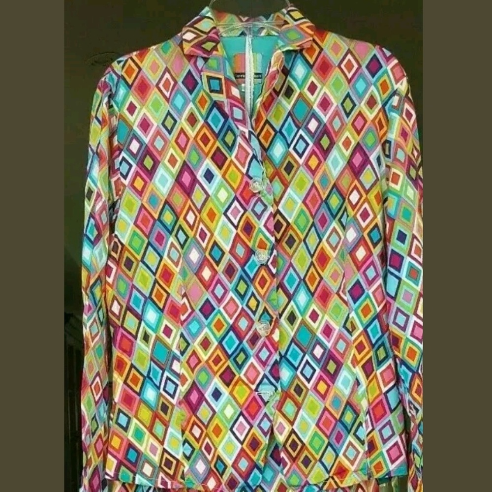 2pc Tepper Jackson L Colorful Geometric Pajama Pj